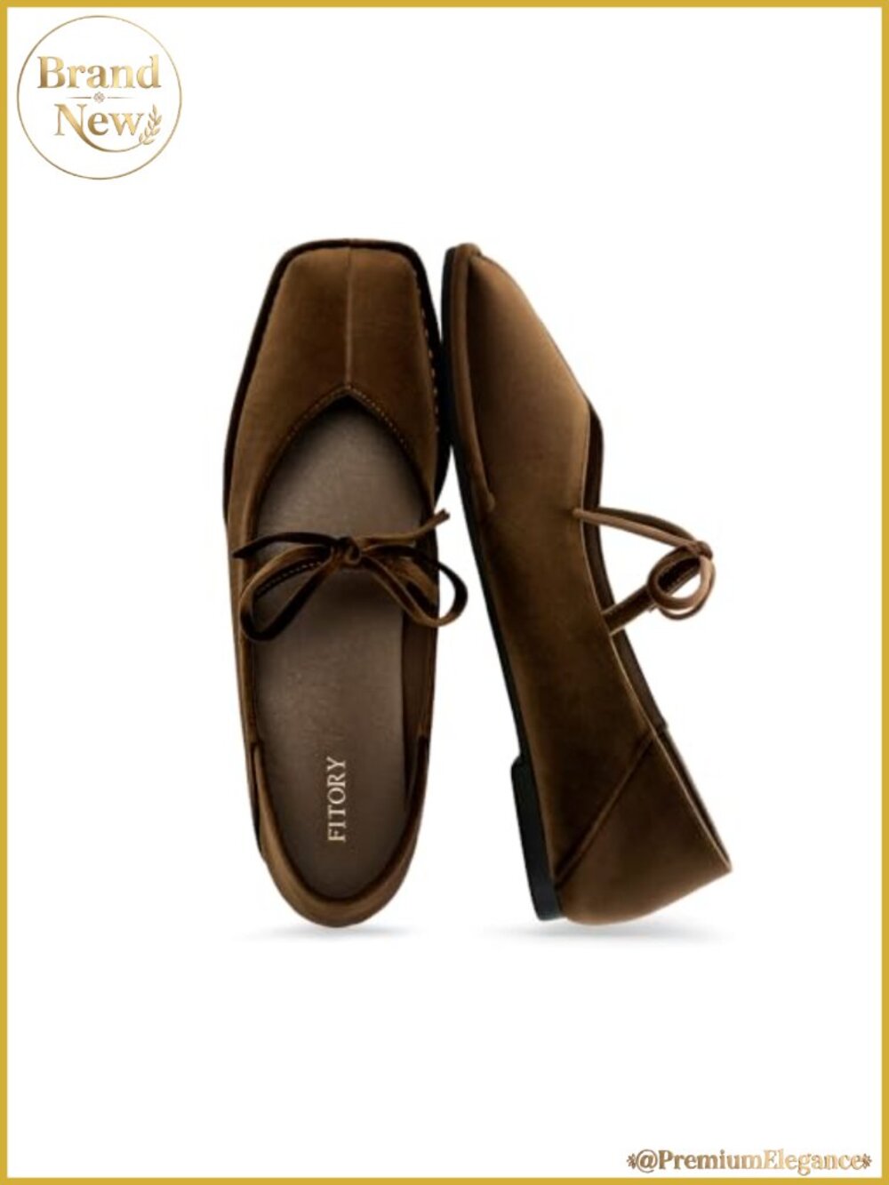 FITORY Women's Ballet Flats Square Toe Mary Jane Slip-On Comfortable